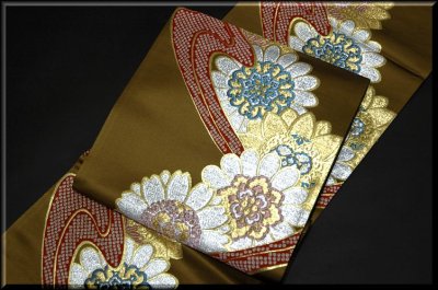 画像2: ■「御薗織物謹製」 豪華な花柄 振袖にも 袋帯■