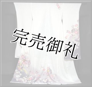 振袖用」 流水に雲取り柄 薄赤ピンク地 ボカシ 長襦袢 振袖用」 流水に雲取り柄 薄赤ピンク地 ボカシ 長襦袢