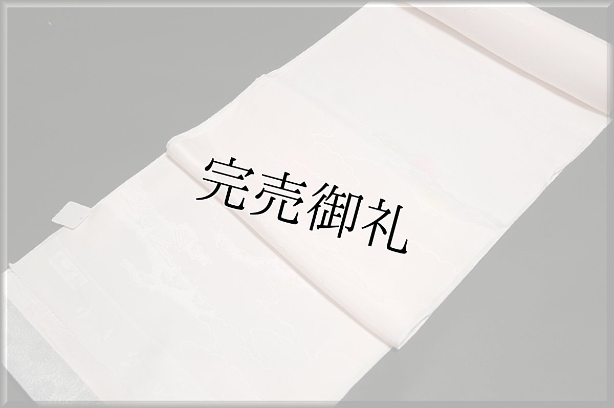 画像2: ■雲取り柄 ボカシ 裄長クイーンサイズ 長襦袢■ (2)