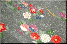 画像4: (訳ありアウトレット品)■タタキ染め 花柄 スコッチガード加工済 小紋■ (4)