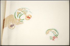 画像3: (訳ありアウトレット品)■お好きなお色に染めて…寿光織 「慶賀の恵み」 縫い取り 白生地 訪問着■ (3)