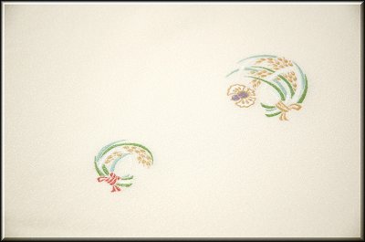 画像2: (訳ありアウトレット品)■お好きなお色に染めて…寿光織 「慶賀の恵み」 縫い取り 白生地 訪問着■