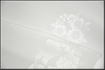 画像3: ■「正絹」 花輪柄 白地 礼装用 長襦袢■