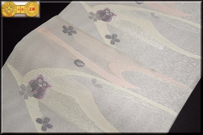 画像2: ■「田中義織物」謹製 フクロウ柄 正絹 夏物 絽 袋帯■