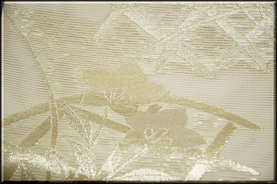 画像3: ■「田中義織物」謹製 花柄 金糸織 正絹 夏物 絽 袋帯■
