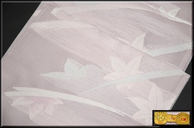 画像2: ■「田中義織物」謹製 上品な薄桜色 正絹 夏物 絽 袋帯■