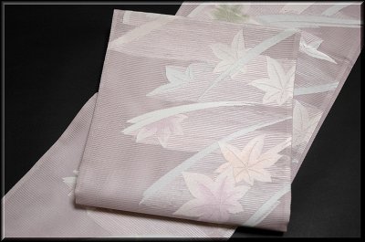 画像1: ■「田中義織物」謹製 上品な薄桜色 正絹 夏物 絽 袋帯■