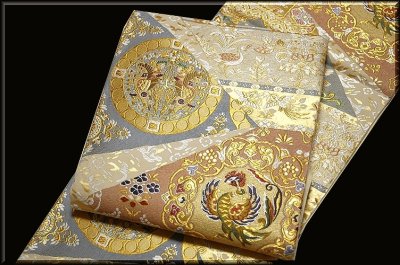 画像1: ■「丸勇謹製」 貝紫 純金 シルクロード 豪華絢爛 袋帯■