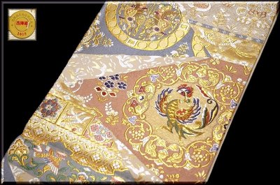 画像2: ■「丸勇謹製」 貝紫 純金 シルクロード 豪華絢爛 袋帯■