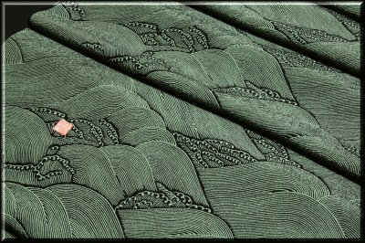 画像2: ■日本の絹 丹後ちりめん使用 手染め 落款入り 伝統工芸 江戸小紋■