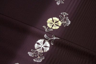 画像3: ■「日本の絹 丹後ちりめん 似せ紫」 煌びやかで豪華な 金彩銀彩加工 小紋■