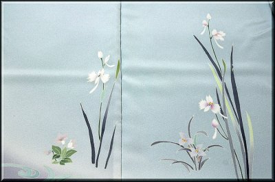 画像3: ■本加賀友禅の巨匠 染め師 「寺西 英樹」作 【サギ草と野辺の花】 訪問着■