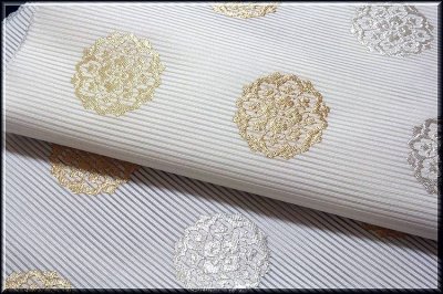 画像3: ■「佐々木染織」謹製 白地 上品で豪華な 夏物 絽 名古屋帯■