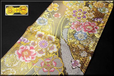 画像1: ■「大光謹製」 花模様 振袖に最適 豪華 正絹 袋帯■