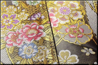 画像3: ■「大光謹製」 花模様 振袖に最適 豪華 正絹 袋帯■