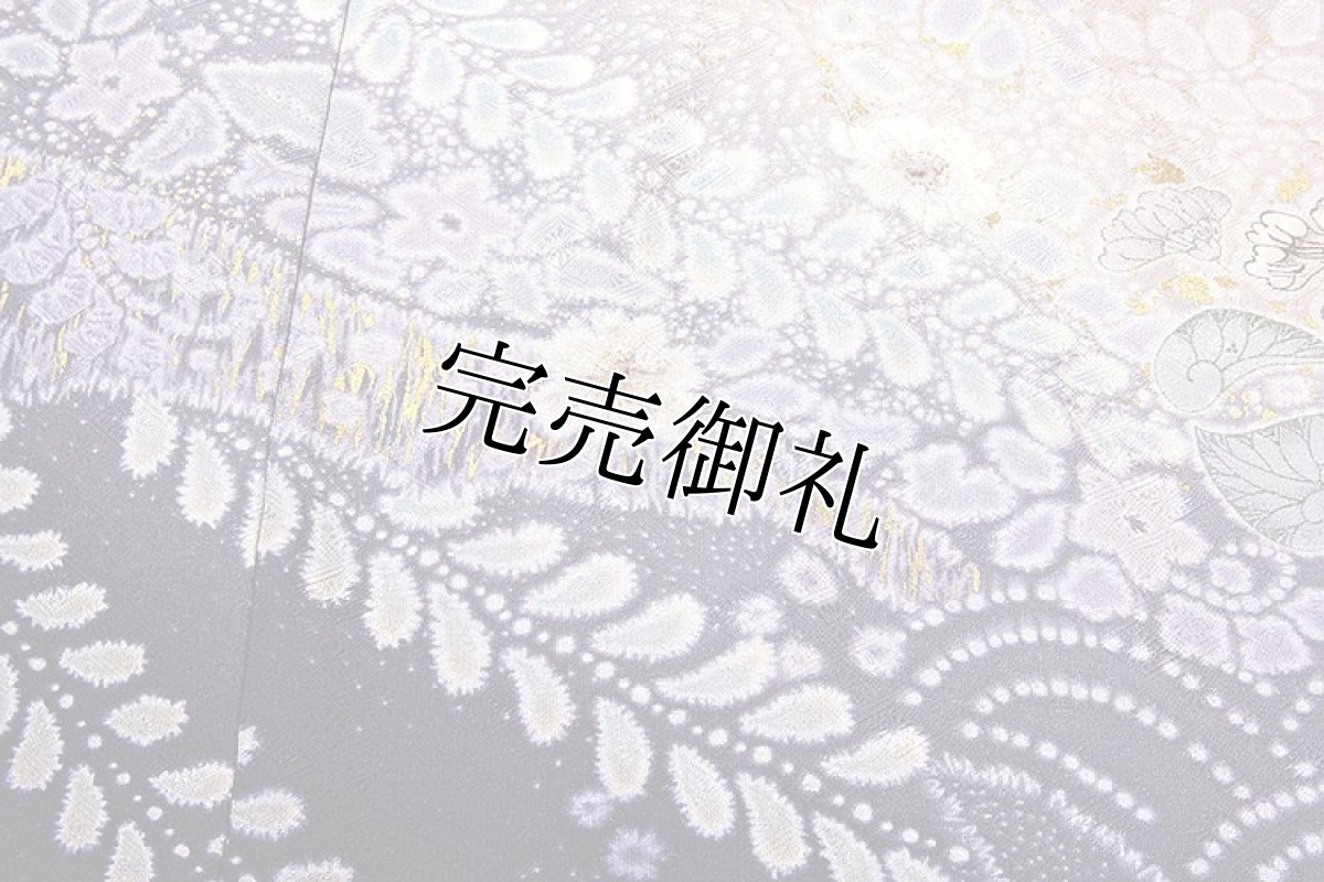 画像5: ■京友禅 「吉乃一廉」 辻が花 絞り 地紋 豪華絢爛 色留袖■ (5)