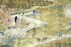 画像4: ■「源氏物語 千年紀 平安絵巻図」 日本の絹 丹後ちりめん 訪問着■ (4)