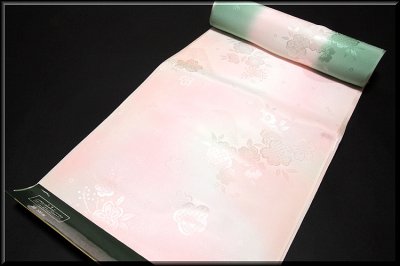 画像1: (訳ありアウトレット品)■「振袖用」 可愛らしい桜柄 振りボカシ 正絹 長襦袢■