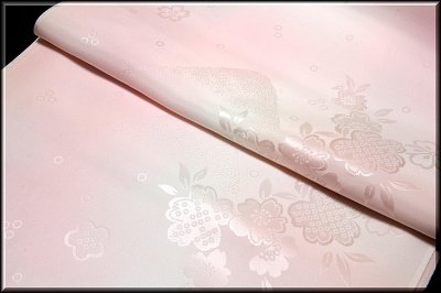 画像2: (訳ありアウトレット品)■「振袖用」 可愛らしい桜柄 振りボカシ 正絹 長襦袢■