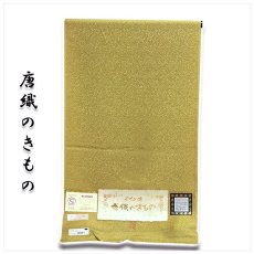 画像1: ■「日本の絹 唐織の着物」 イオン染 丹後ちりめん生地使用 色無地■ (1)