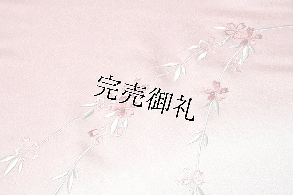 画像4: (訳ありアウトレット品)■繊細な総刺繍 地紋 ボカシ 付下げ■ (4)