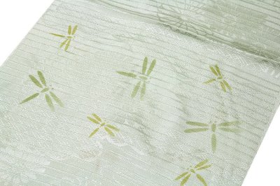 画像1: ■「正絹 夏物 絽」 オシャレなトンボ柄 帯揚げ 丸組 帯締め セット■