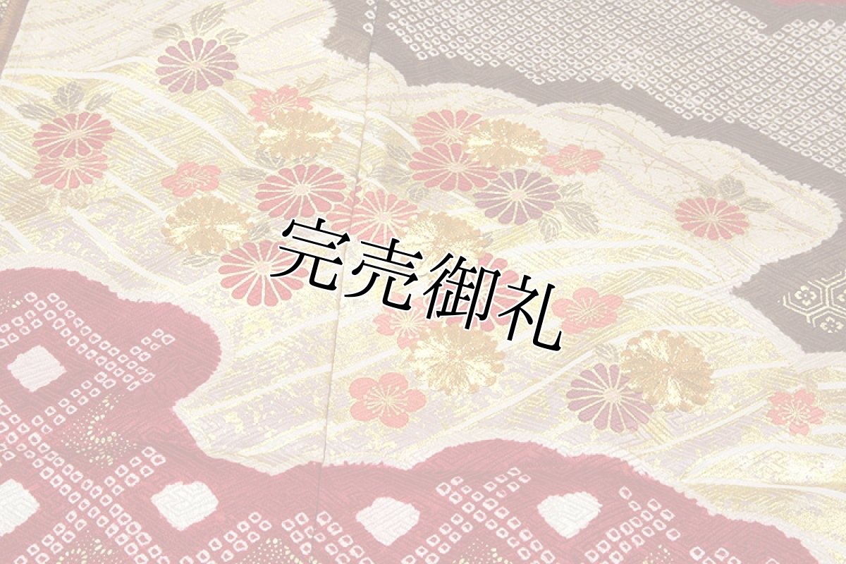 画像5: ■「豪華絢爛」 金駒刺繍 金彩加工 絞り入り 日本の絹 丹後ちりめん 振袖■ (5)