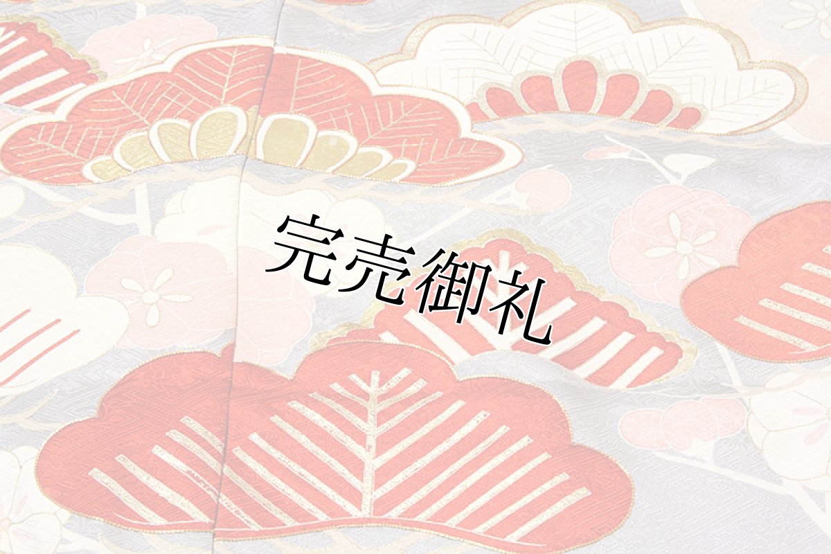 画像5: ■「振り口付き」 染め分け 金駒刺繍 金彩加工 地紋 華やかな 振袖■ (5)