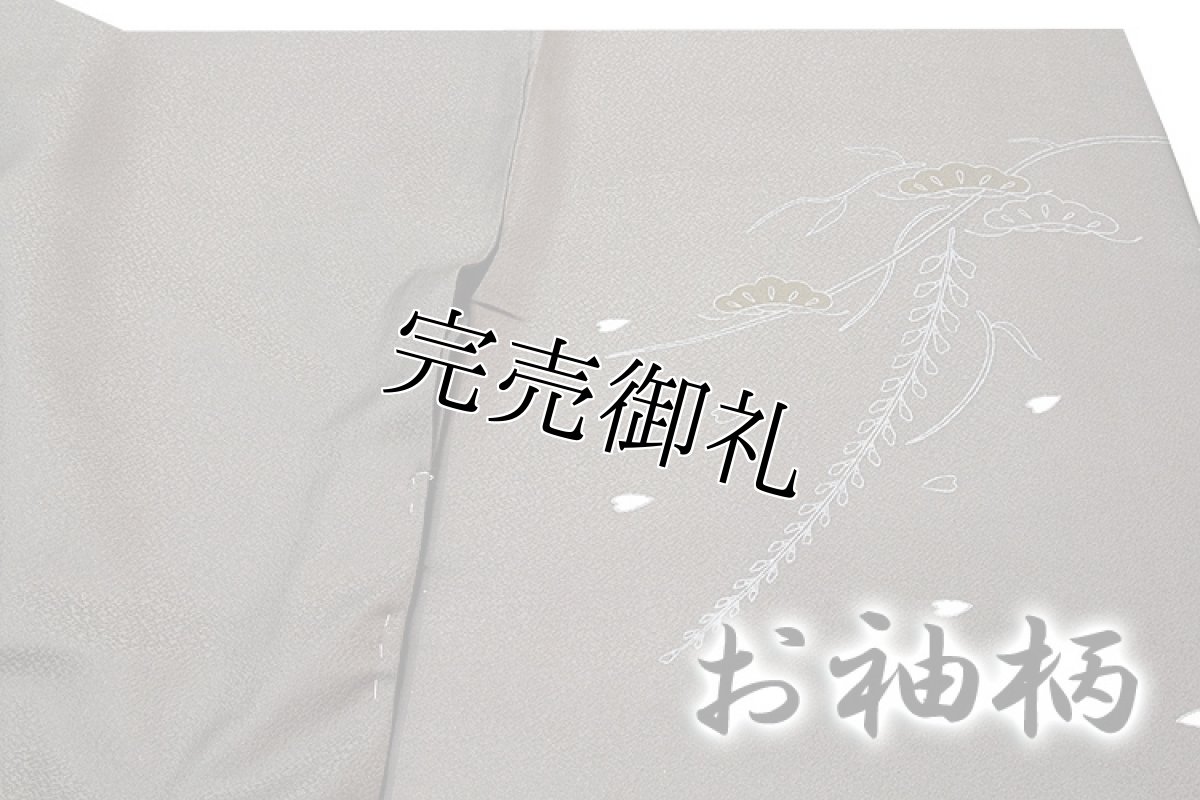 画像4: (訳ありアウトレット品)■「玄才」作 落款入り ボカシ 蔦模様 訪問着■ (4)