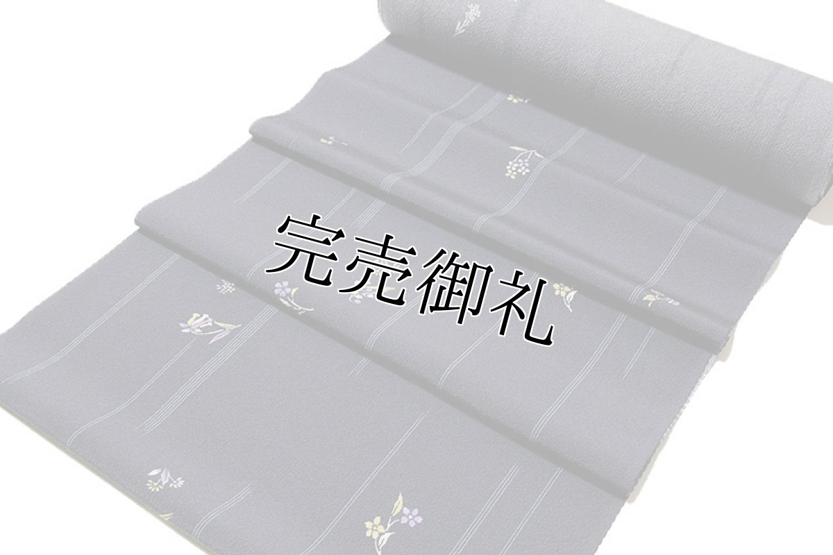 画像2: ■小花柄 オシャレ 丹後ちりめん 正絹 小紋■ (2)