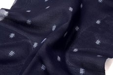 画像4: ■「遊彩夏絣」 伝統 手織工芸絣 濃紺色系 夏物 正絹 紬■ (4)