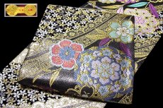 画像3: ■「京洛苑たはら謹製」 長尺 ロングサイズ 振袖に最適 桜柄 豪華な 正絹 袋帯■ (3)