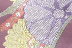 画像4: (訳ありアウトレット品)■「田中義織物謹製」 朱雀 遊 振袖に最適 正絹 袋帯■ (4)