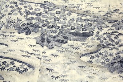 画像3: ■「本場小千谷紬織物-古志乃」 大新織物 茶屋辻之図 夏物 訪問着■