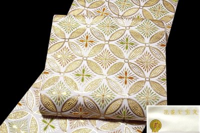 画像2: ■「龍村美術織物-花菱七宝文」 たつむら 最高級品 本袋 袋帯■