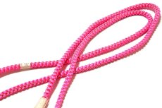 画像4: ■「ショッキングピンク色系」 振袖に最適! 正絹 総絞り 帯揚げ 帯締め セット■ (4)