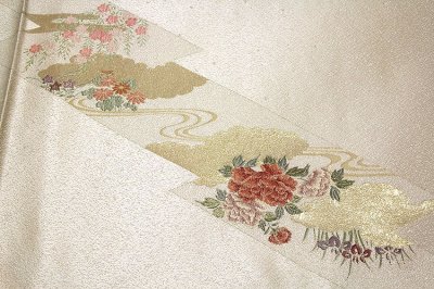 画像3: ■「寿光織」 花模様 なめらかな手触り 太鼓柄 正絹 袋帯■