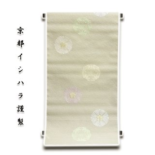 とっても涼しい-羅織」 ベージュ色系 オシャレ 夏物 八寸 正絹