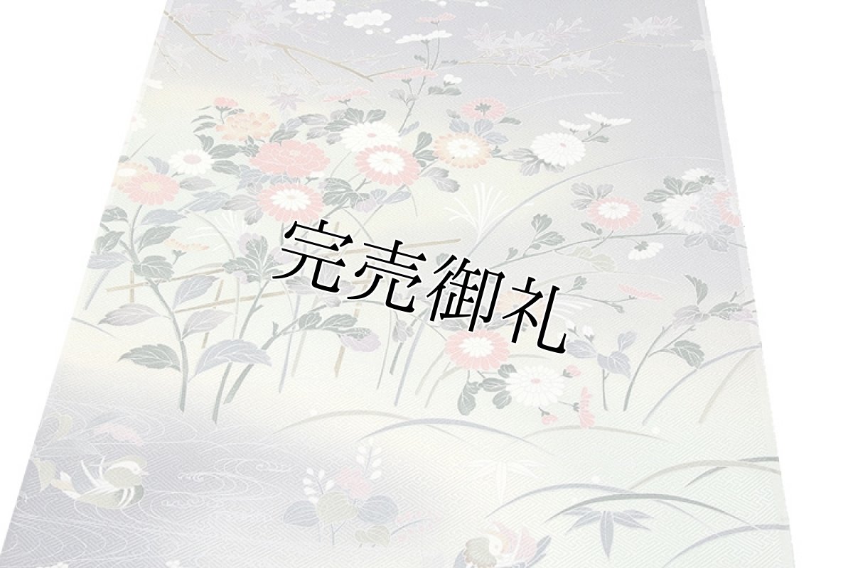 画像3: ■「上品な花模様」 ボカシ 丹後ちりめん 正絹 付下げ■ (3)