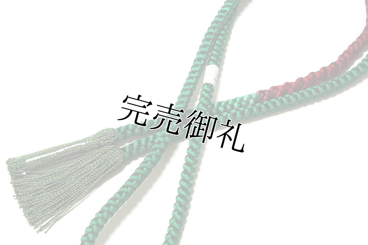 画像4: ■「振袖に最適」 金通し 丹後ちりめん 刺繍入り 帯揚げ 丸組 撚り房 帯締め セット■ (4)