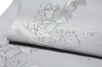 画像3: ■「正和(株)謹製」 スワトウ刺繍風 法事用 明綴織 八寸 全通柄 名古屋帯■