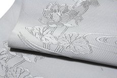 画像4: ■「正和(株)謹製」 スワトウ刺繍風 法事用 明綴織 八寸 全通柄 名古屋帯■ (4)