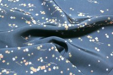 画像3: ■「伝統的工芸品-京染小紋」 紺鼠色 オシャレ 正絹 長襦袢■ (3)