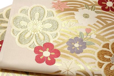 画像3: ■京都西陣「田中義織物謹製」 白色系 振袖に最適 正絹 袋帯■