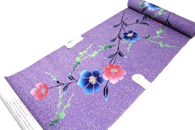 画像1: ■「四季の花木染」 タタキ染め 日本製 浴衣■