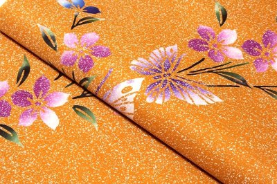 画像3: ■「四季の花木染」 タタキ染め 花柄 日本製 浴衣■
