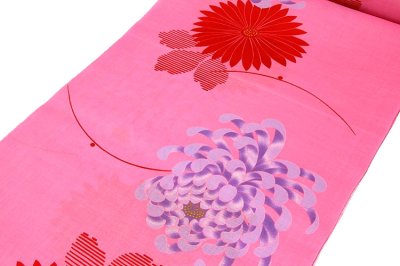 画像2: ■「日本製」 華やかでオシャレな ピンク色系 浴衣■