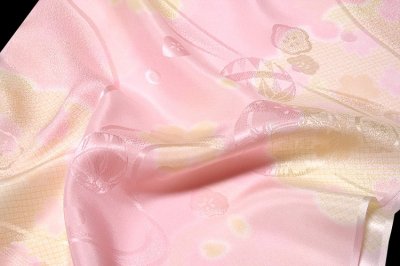 画像3: ■「振袖用-高級-舞衣夢」 雪輪に桜 マリ柄 ボカシ 正絹 長襦袢■