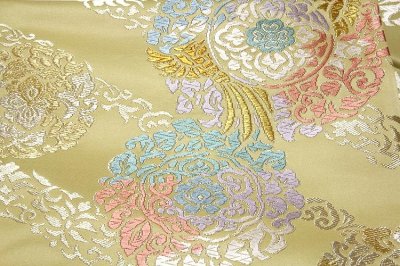 画像3: ■「京都西陣-白寿苑謹製」 富貴風華文 正絹 袋帯■