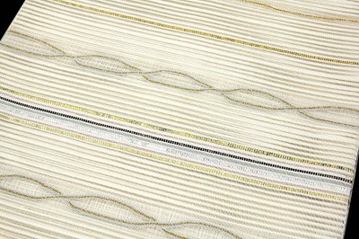 画像1: ■「京都イシハラ謹製」 正絹 夏物 絽つづれ オシャレ 夏かがり 仕立て上がり 八寸 名古屋帯■